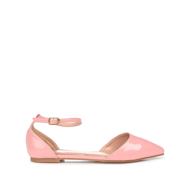 REBA D'ORSAY FLATS IN VEGAN LEATHER - Pink sold by Journee Collection