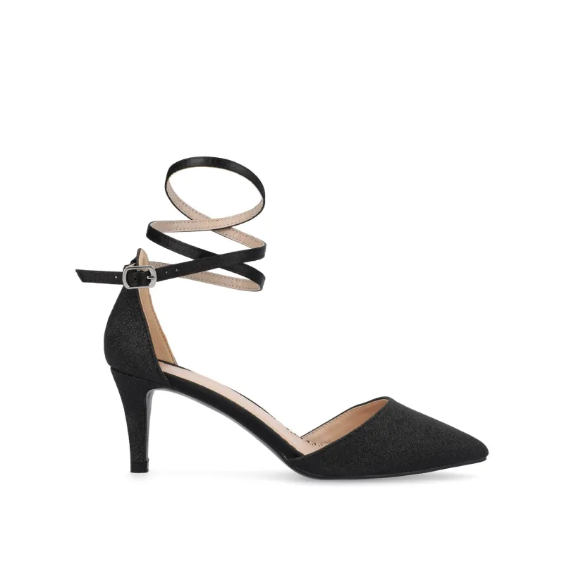 LUELA STILETTO HEELS IN GLITTER - Black sold by Journee Collection