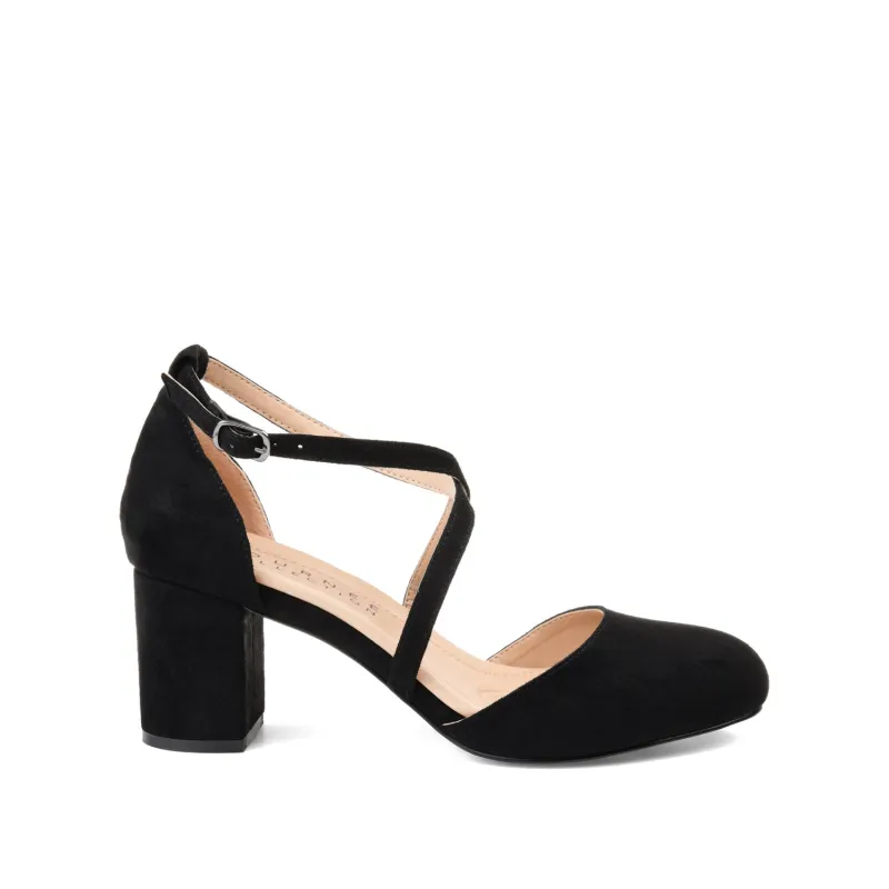 FOSTER D'ORSAY PUMP HEELS IN FAUX SUEDE - Black sold by Journee Collection