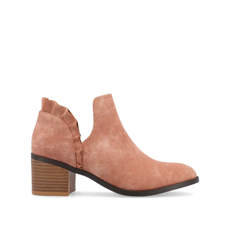 LENNIE BLOCK HEELED BOOTIES IN VEGAN LEATHER - Rose sold by Journee Collection