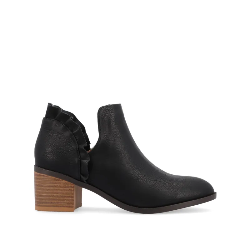 LENNIE BLOCK HEELED BOOTIES IN VEGAN LEATHER - Black sold by Journee Collection