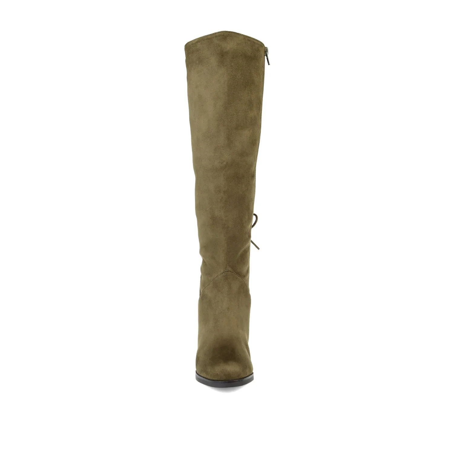 LEEDA KNEE-HIGH BOOTS IN FAUX SUEDE - Olive sold by Journee Collection product image thumbnail 5
