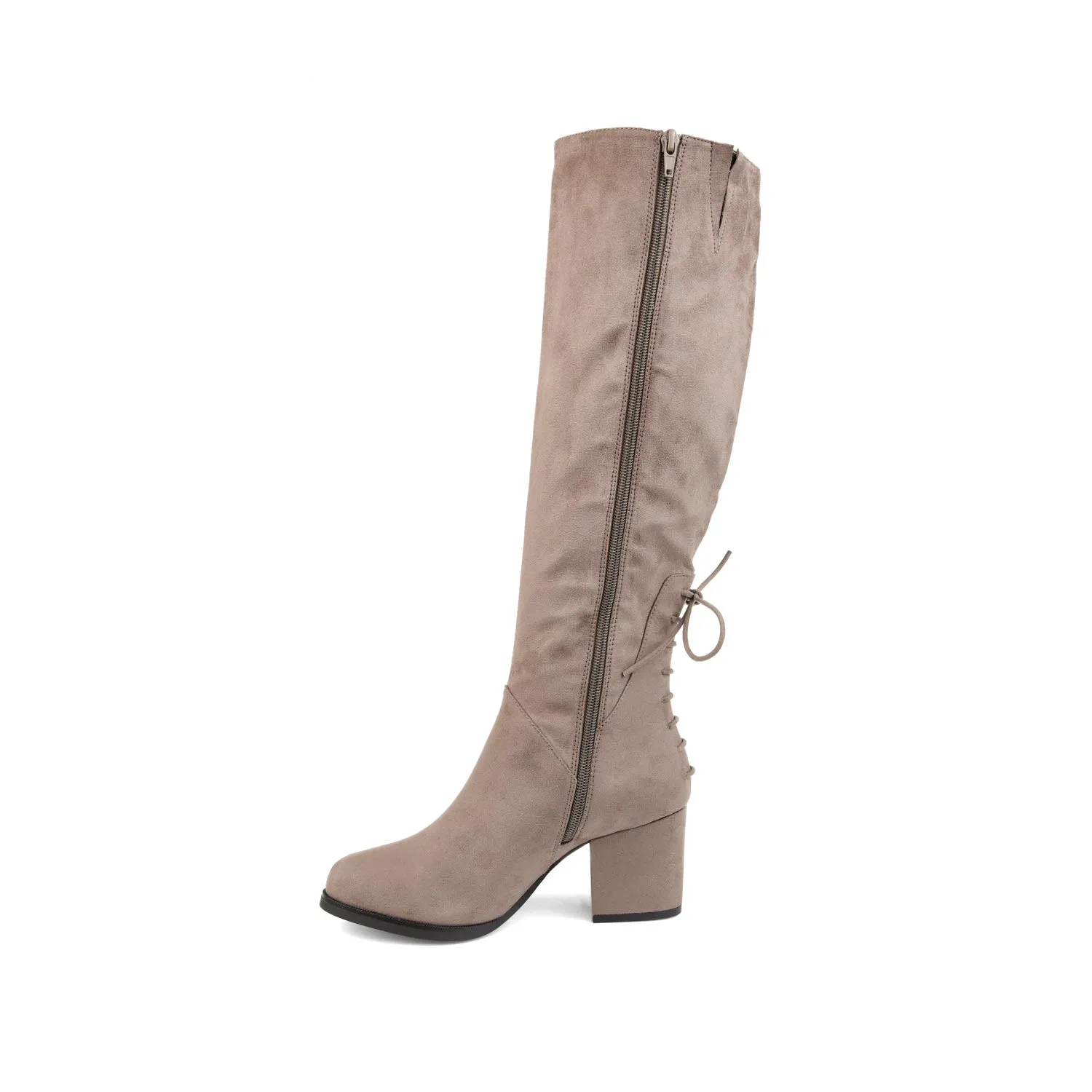 LEEDA KNEE-HIGH BOOTS IN FAUX SUEDE - Taupe sold by Journee Collection product image thumbnail 3
