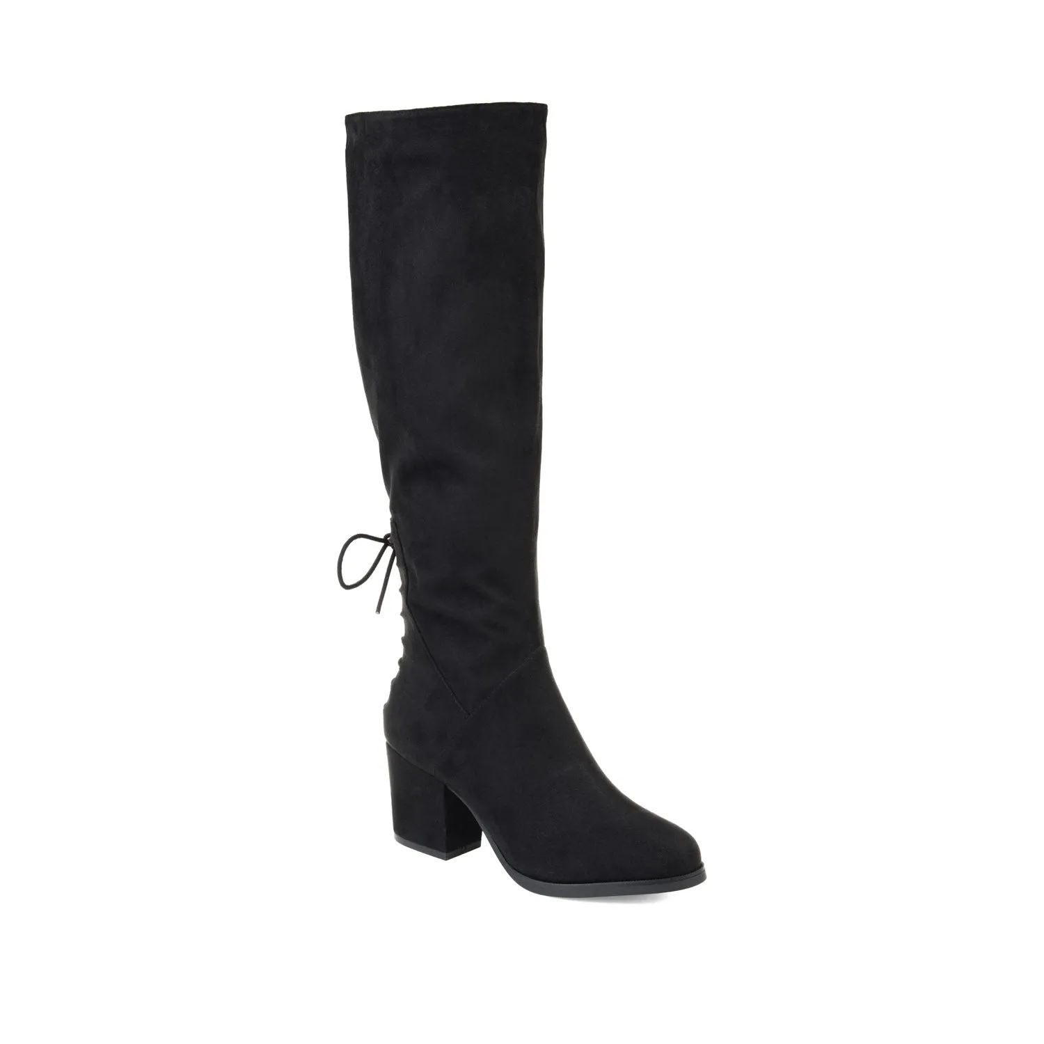 LEEDA KNEE-HIGH BOOTS IN FAUX SUEDE - Black sold by Journee Collection product image thumbnail 3