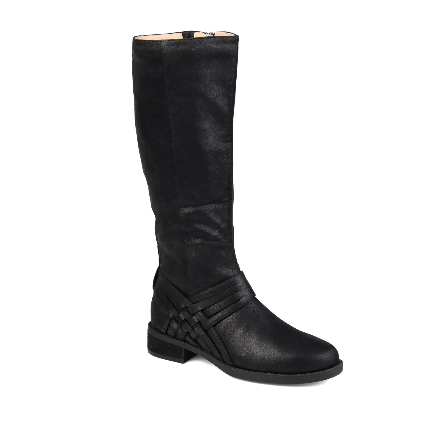 MEG RIDING BOOTS IN X-WIDE CALF - Black PU sold by Journee Collection product image thumbnail 2