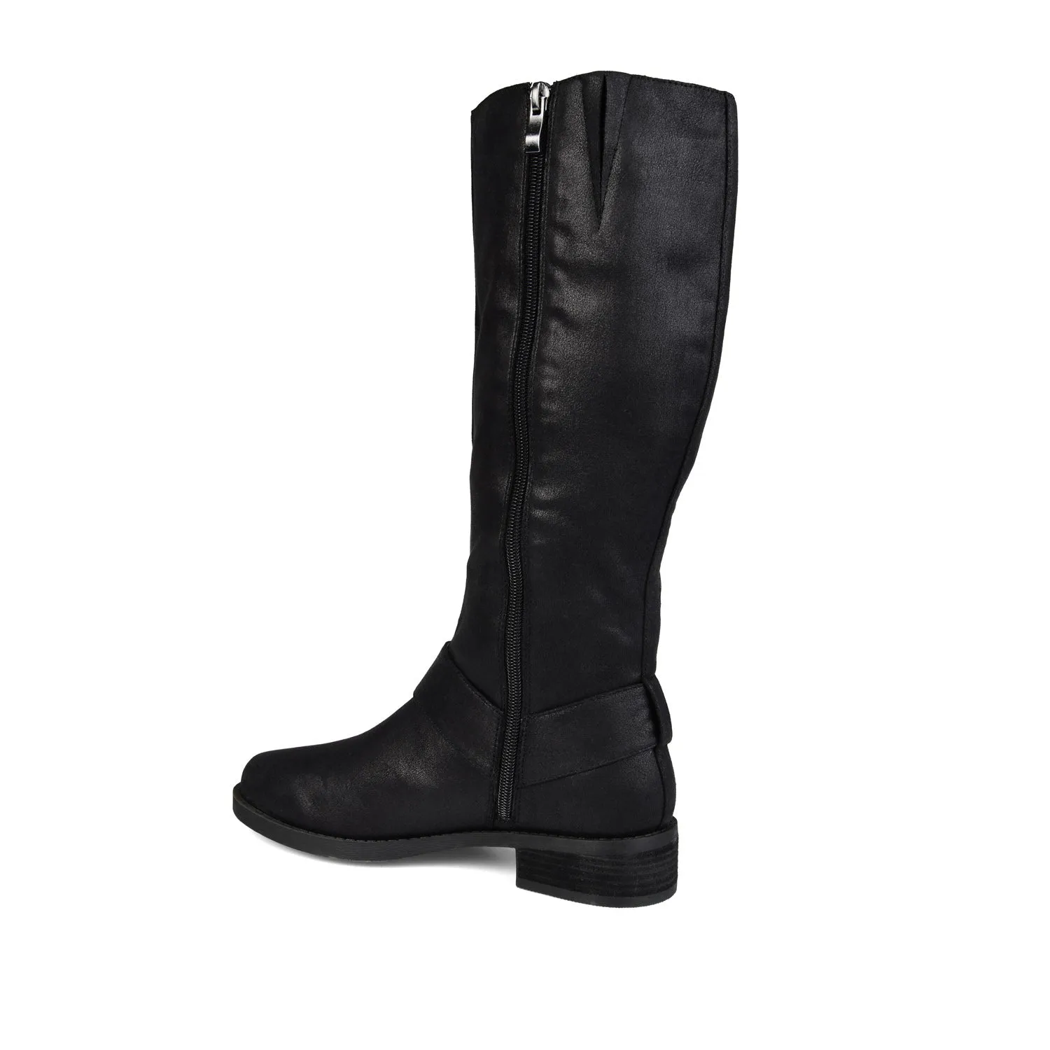 MEG RIDING BOOTS IN X-WIDE CALF - Black PU sold by Journee Collection product image thumbnail 4