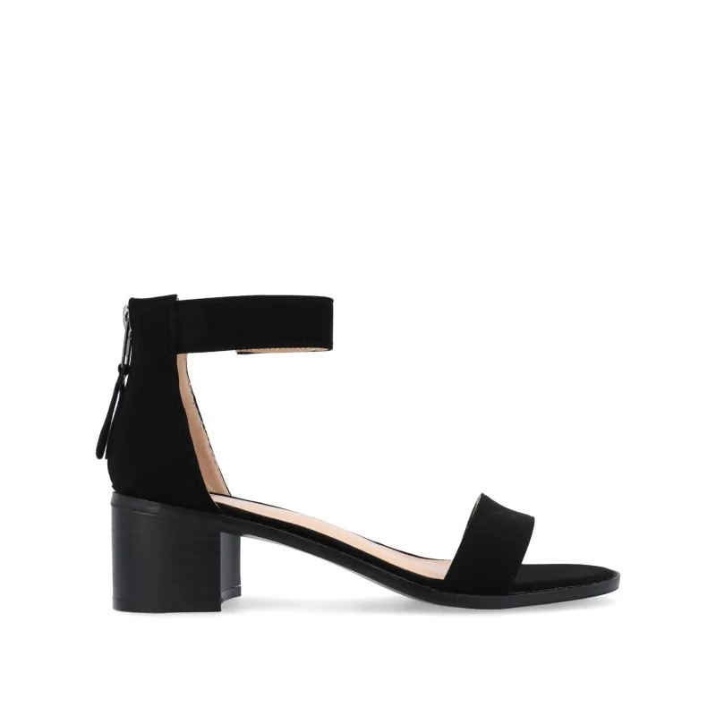 PERCY STRAPPY HEELS IN VEGAN LEATHER - Black sold by Journee Collection