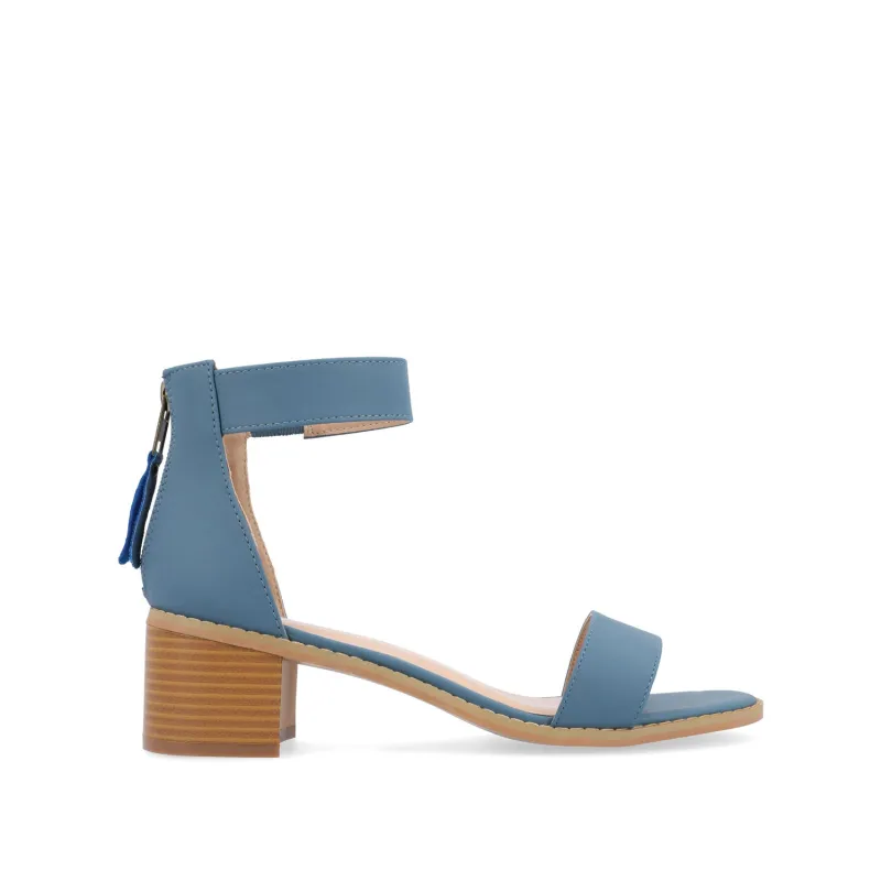 PERCY STRAPPY HEELS IN VEGAN LEATHER - Blue sold by Journee Collection