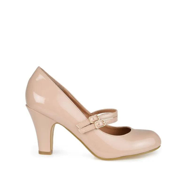 WENDY MARY JANE PUMP HEELS IN PATENT - Blush sold by Journee Collection