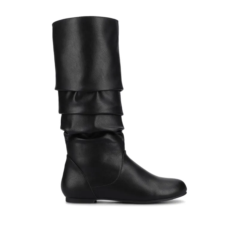 JAYNE KNEE HIGH BOOTS IN WIDE CALF - Black sold by Journee Collection