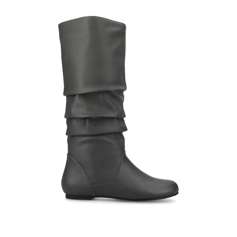 JAYNE KNEE HIGH BOOTS IN WIDE CALF - Grey sold by Journee Collection