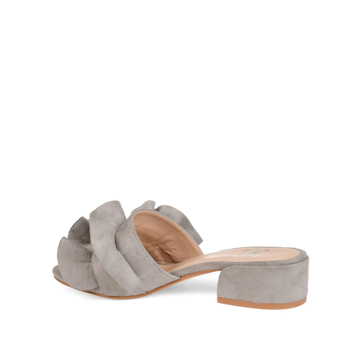 SABICA MULE BLOCK HEELS IN FAUX SUEDE - Grey sold by Journee Collection product image thumbnail 5