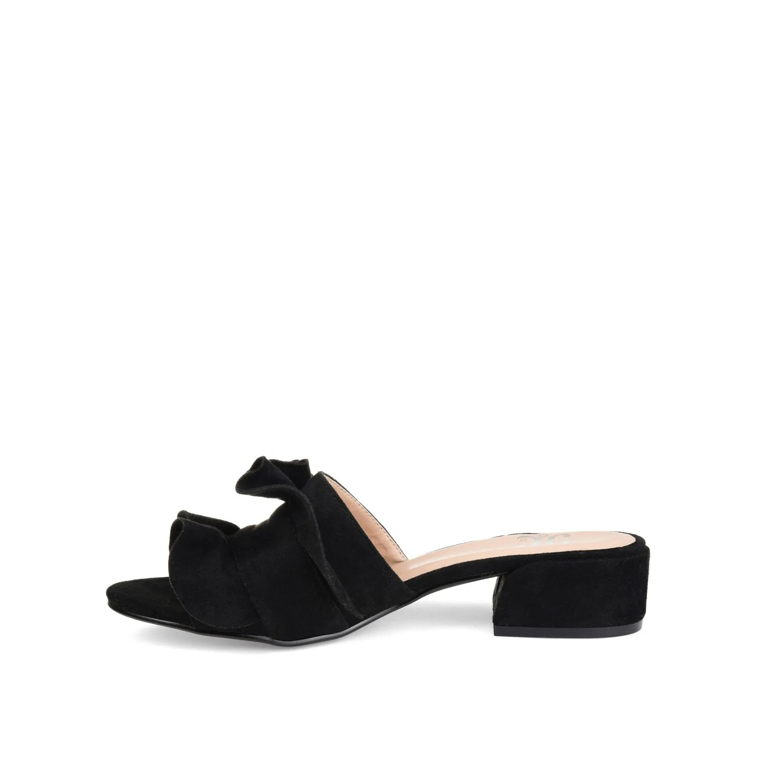 SABICA MULE BLOCK HEELS IN FAUX SUEDE - Black sold by Journee Collection product image thumbnail 3
