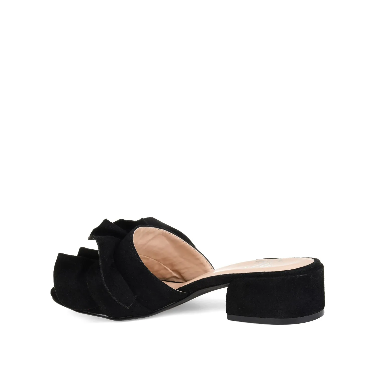 SABICA MULE BLOCK HEELS IN FAUX SUEDE - Black sold by Journee Collection product image thumbnail 4