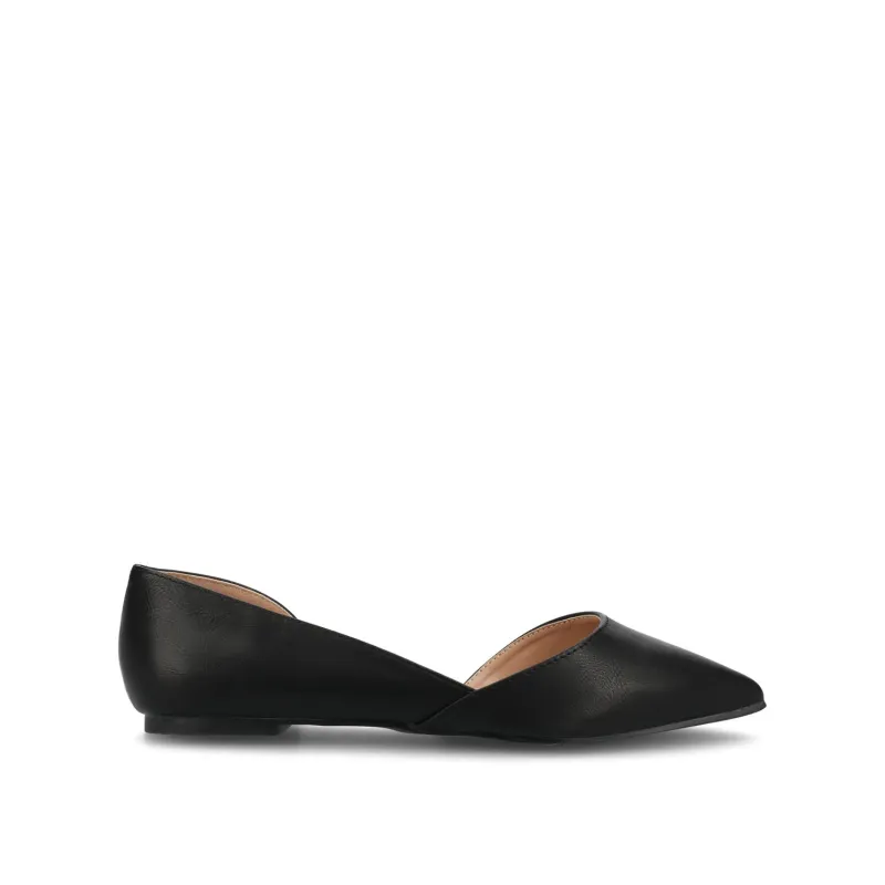 CORTNI D'ORSAY FLATS IN VEGAN LEATHER - Black PU sold by Journee Collection