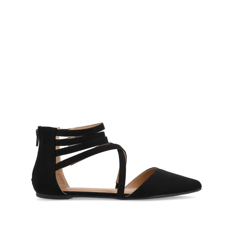 MARLEE D'ORSAY FLATS IN FAUX SUEDE - Black sold by Journee Collection