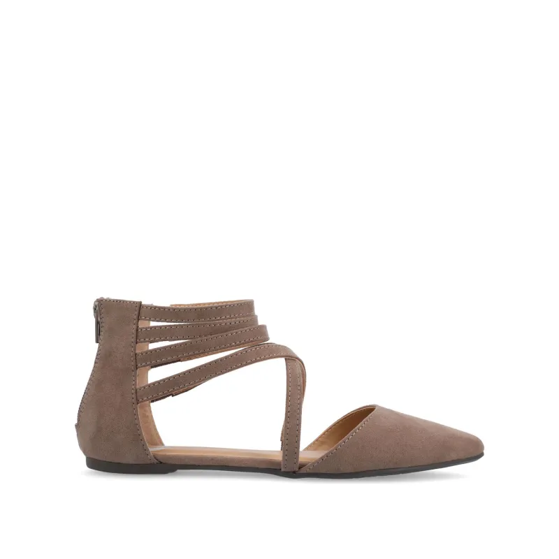 MARLEE D'ORSAY FLATS IN FAUX SUEDE - Taupe sold by Journee Collection