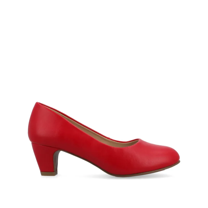 LUU LOW PUMP HEELS IN VEGAN LEATHER - Red sold by Journee Collection