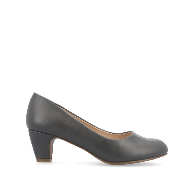 LUU LOW PUMP HEELS IN VEGAN LEATHER - Grey sold by Journee Collection