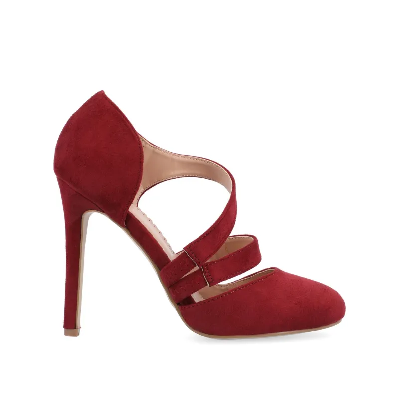 ZEERA STILETTO HEELS IN FAUX SUEDE - Wine sold by Journee Collection