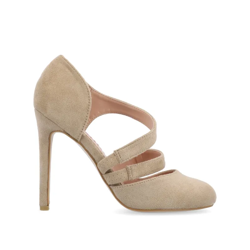 ZEERA STILETTO HEELS IN FAUX SUEDE - Taupe sold by Journee Collection