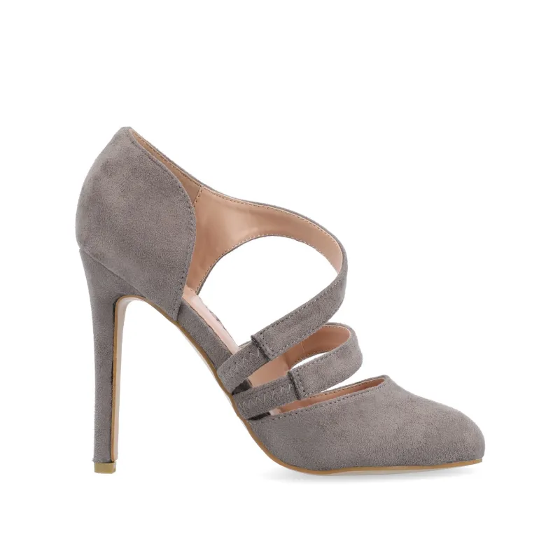 ZEERA STILETTO HEELS IN FAUX SUEDE - Grey sold by Journee Collection