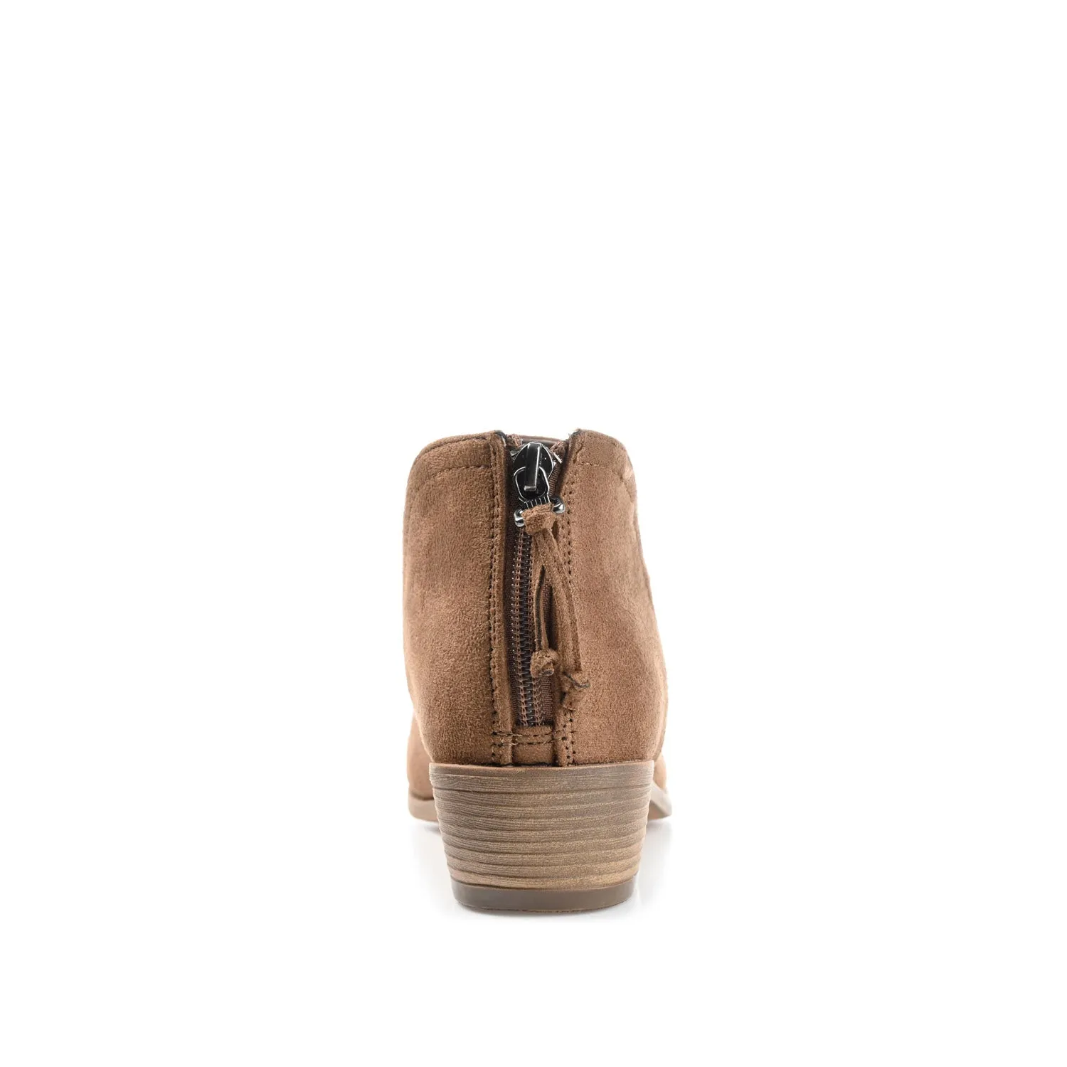 LIVVY ZIP-UP BOOTIES IN FAUX SUEDE - Taupe sold by Journee Collection product image thumbnail 5