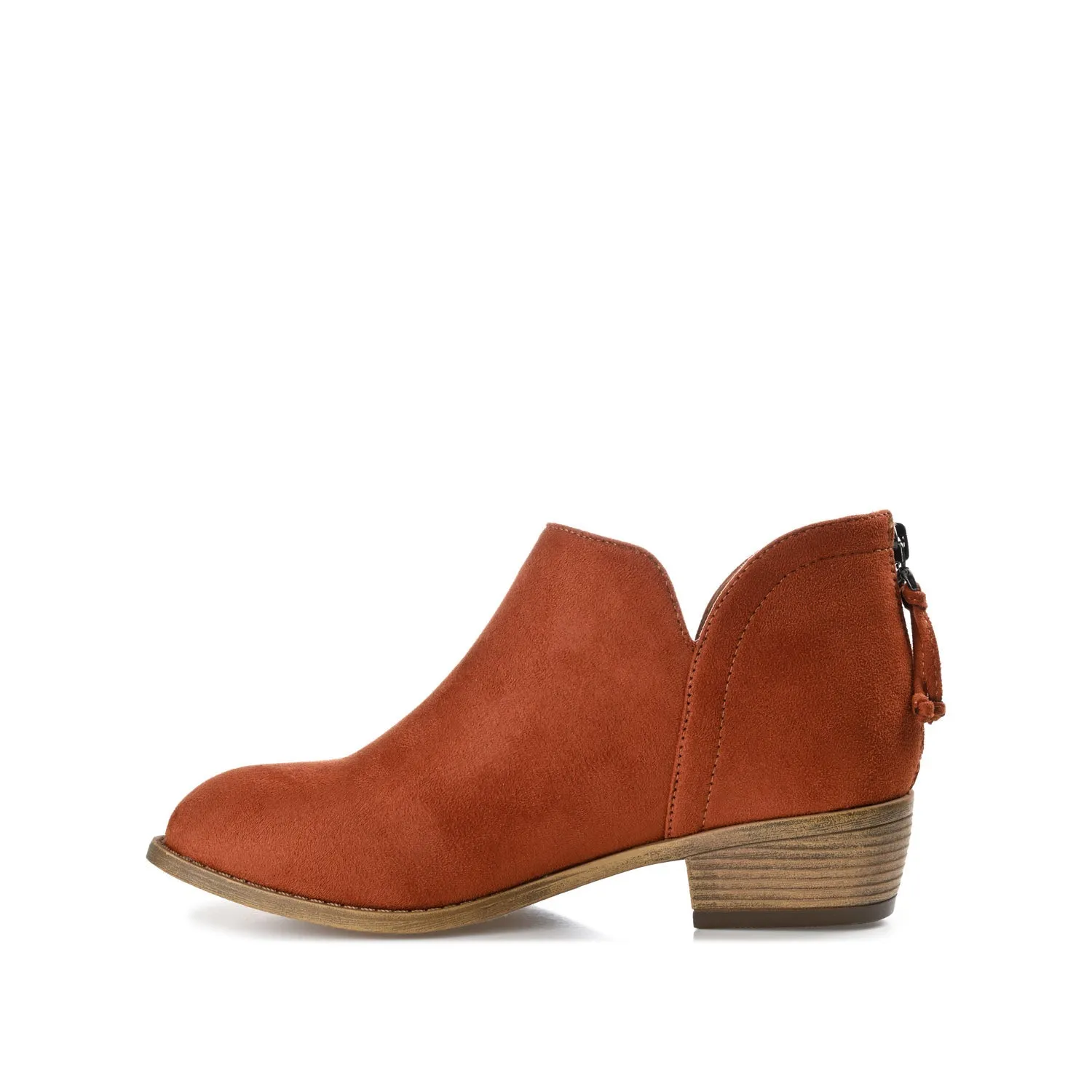 LIVVY ZIP-UP BOOTIES IN FAUX SUEDE - Clay sold by Journee Collection product image thumbnail 3