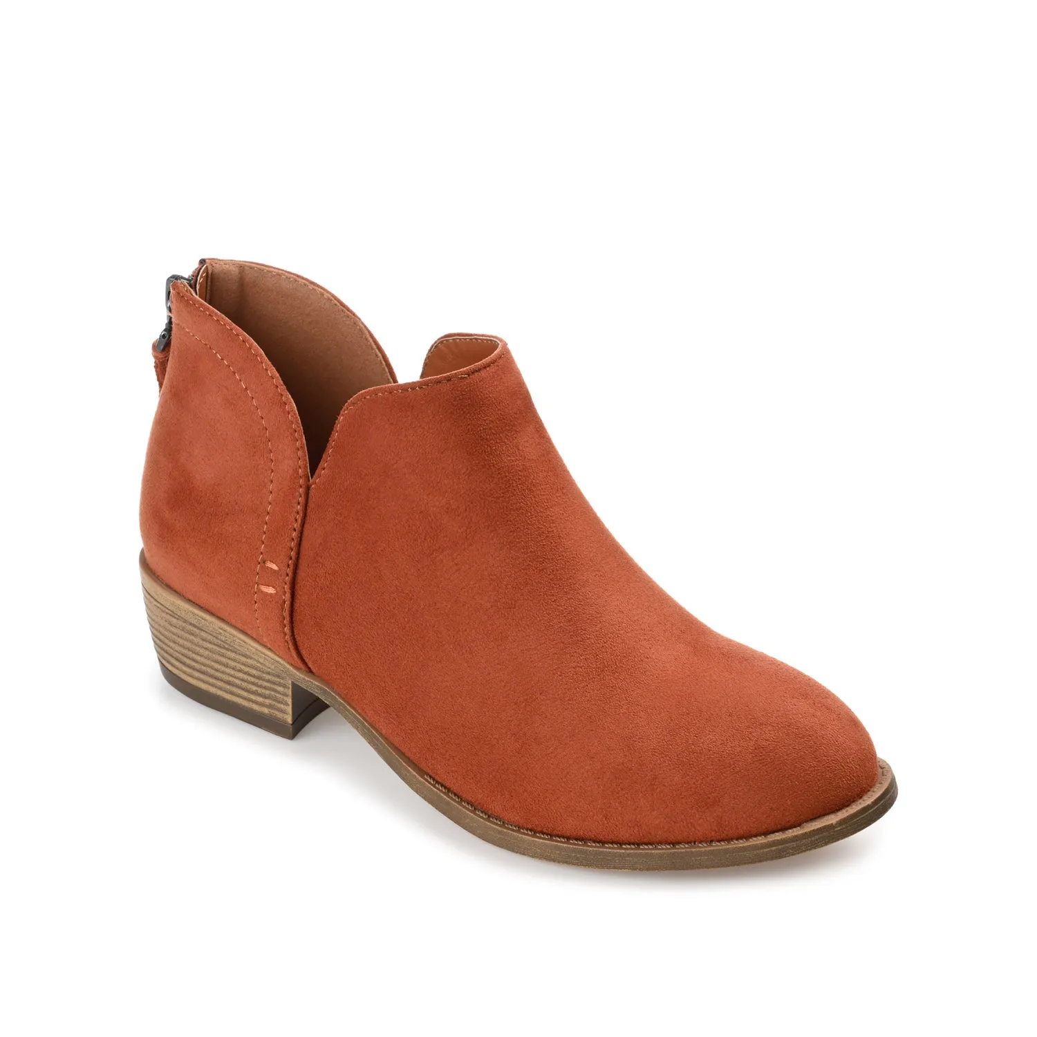 LIVVY ZIP-UP BOOTIES IN FAUX SUEDE - Clay sold by Journee Collection product image thumbnail 4