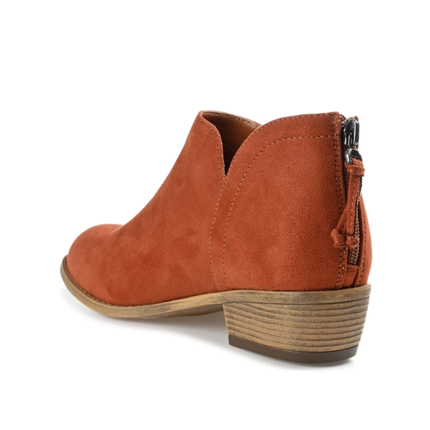 LIVVY ZIP-UP BOOTIES IN FAUX SUEDE - Clay sold by Journee Collection product image thumbnail 2