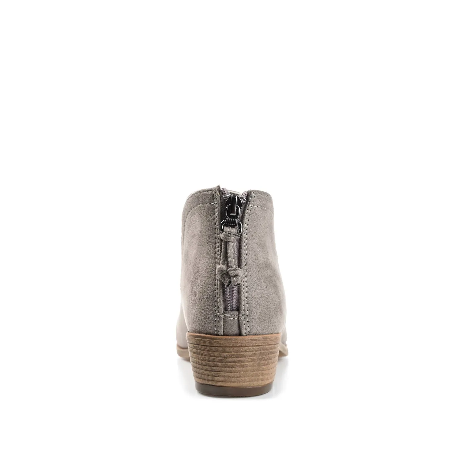 LIVVY ZIP-UP BOOTIES IN FAUX SUEDE - Grey sold by Journee Collection product image thumbnail 5
