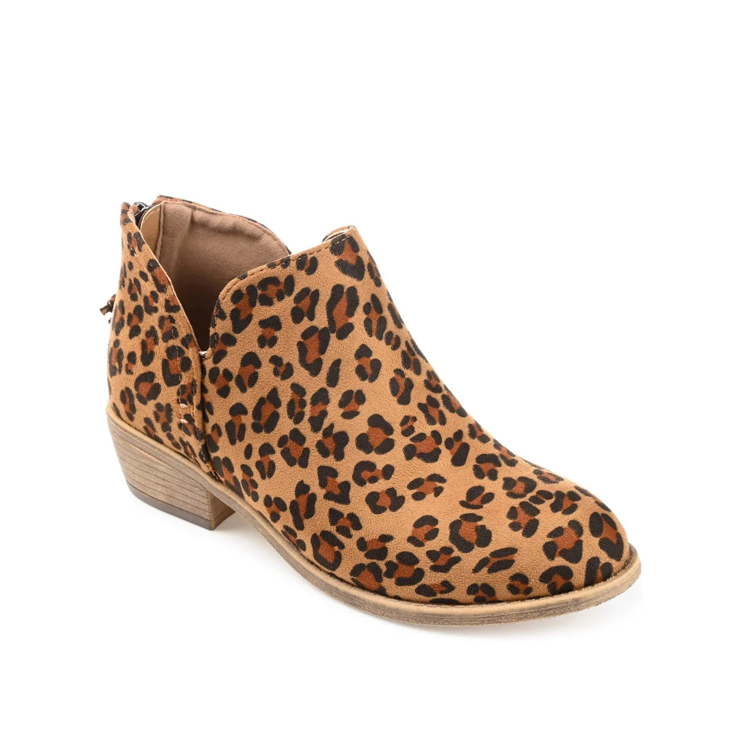 LIVVY ZIP-UP BOOTIES IN FAUX SUEDE - Leopard Faux Suede 3 sold by Journee Collection product image thumbnail 3
