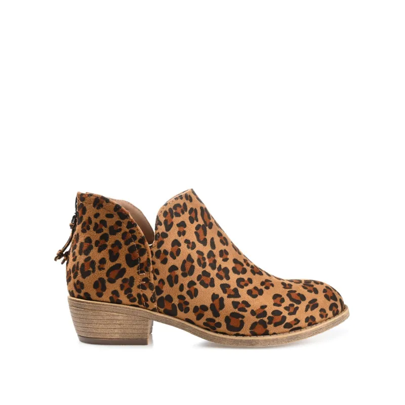 LIVVY ZIP-UP BOOTIES IN FAUX SUEDE - Leopard Faux Suede 3 sold by Journee Collection