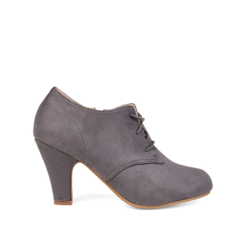 LEONA LACE-UP BOOTIES IN WIDE - Grey sold by Journee Collection
