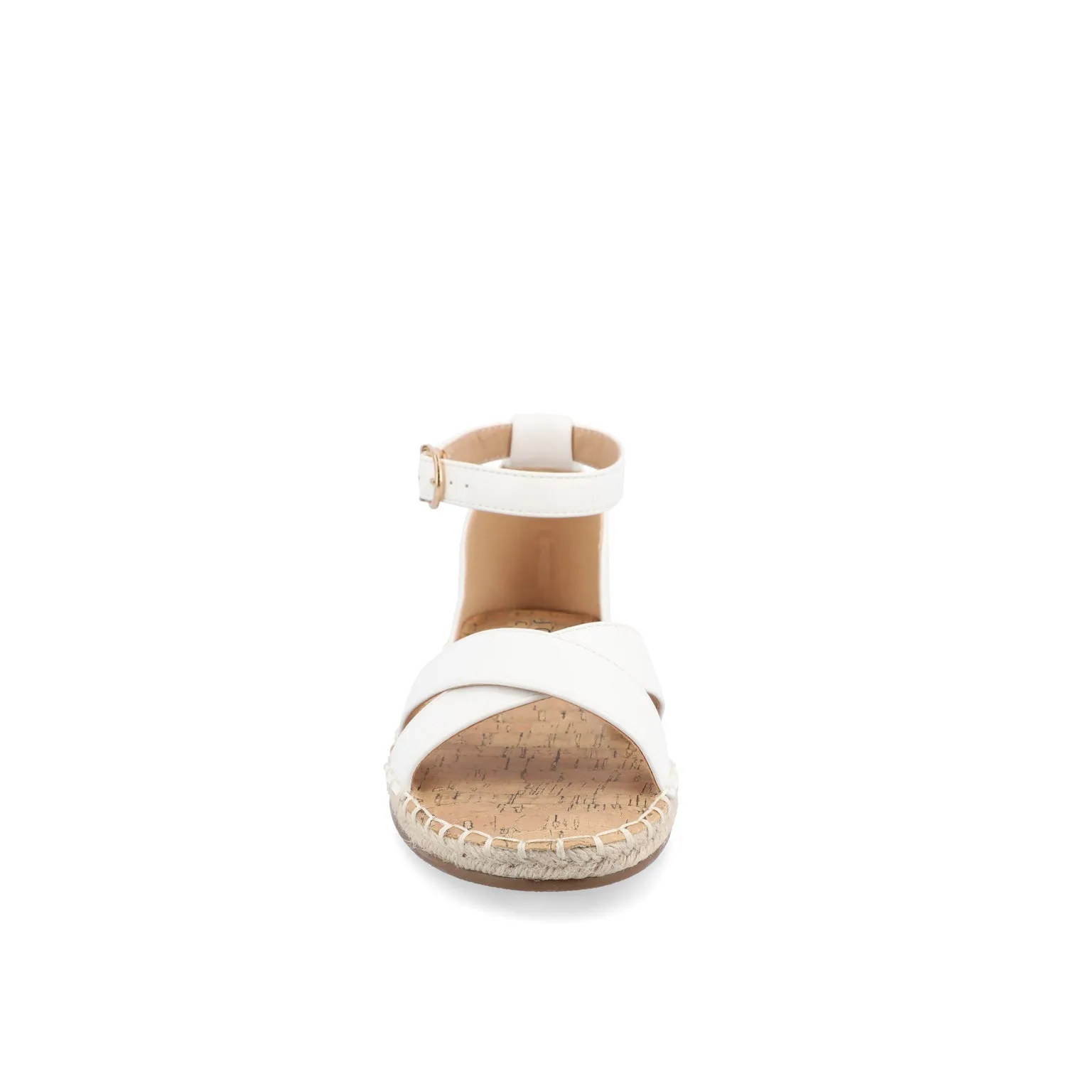 LYDDIA ESPADRILLE SANDALS IN VEGAN LEATHER - White sold by Journee Collection product image thumbnail 5