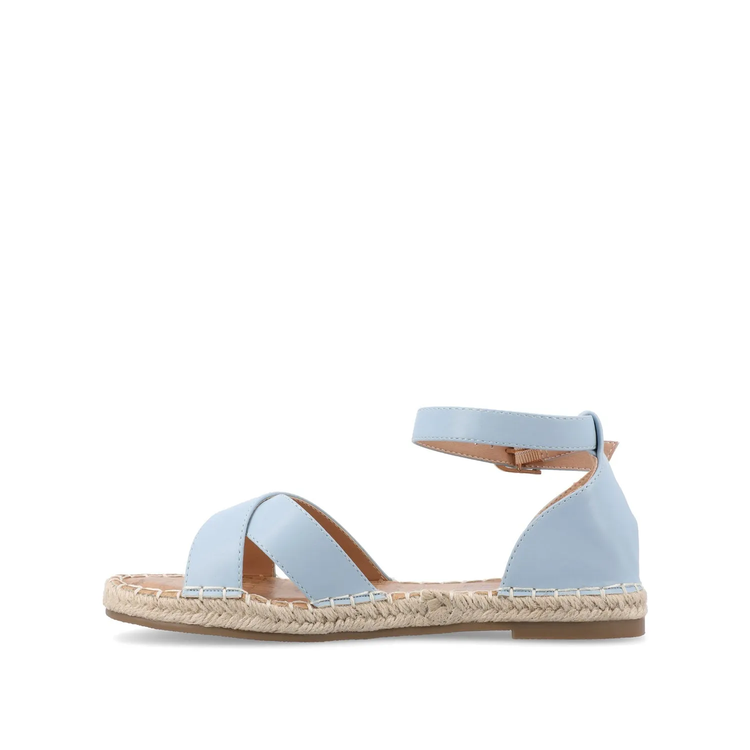 LYDDIA ESPADRILLE SANDALS IN VEGAN LEATHER - Blue sold by Journee Collection product image thumbnail 3