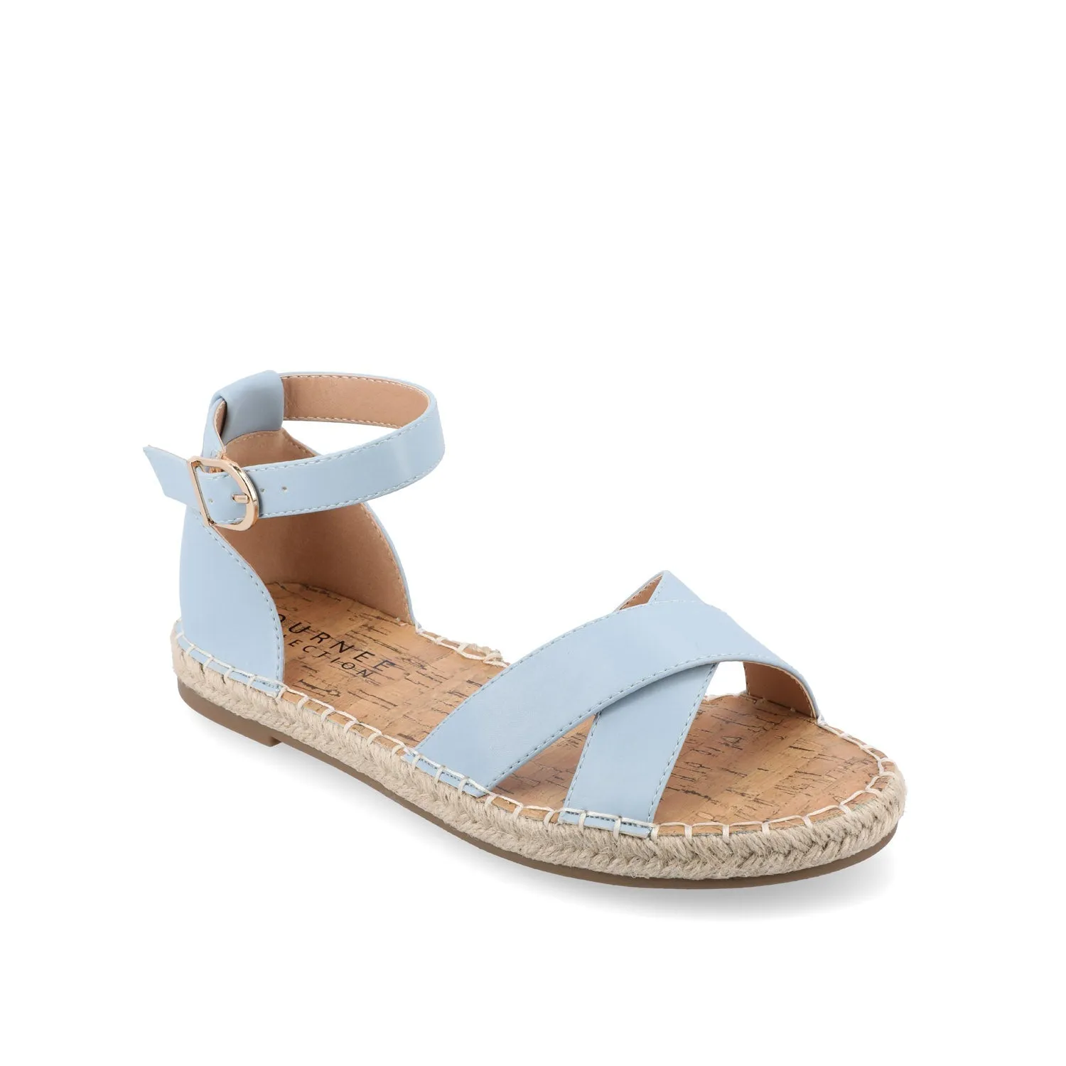 LYDDIA ESPADRILLE SANDALS IN VEGAN LEATHER - Blue sold by Journee Collection product image thumbnail 2