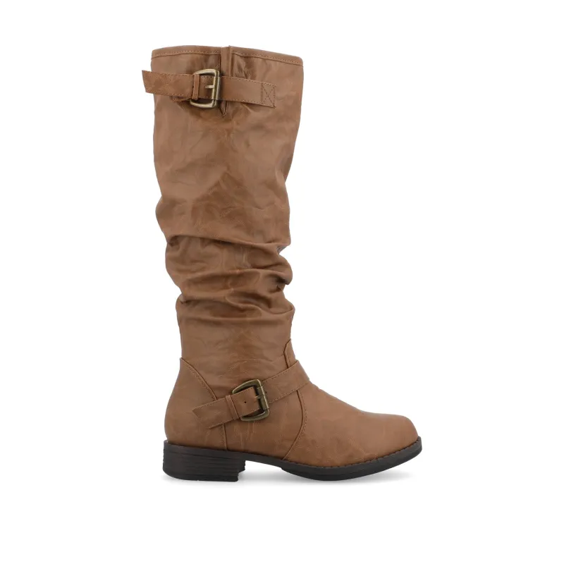 STORMY RIDING BOOTS IN VEGAN LEATHER - Tan sold by Journee Collection