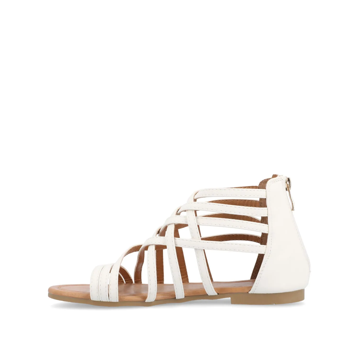 HANNI GLADIATOR SANDALS IN VEGAN LEATHER - White PU sold by Journee Collection product image thumbnail 3
