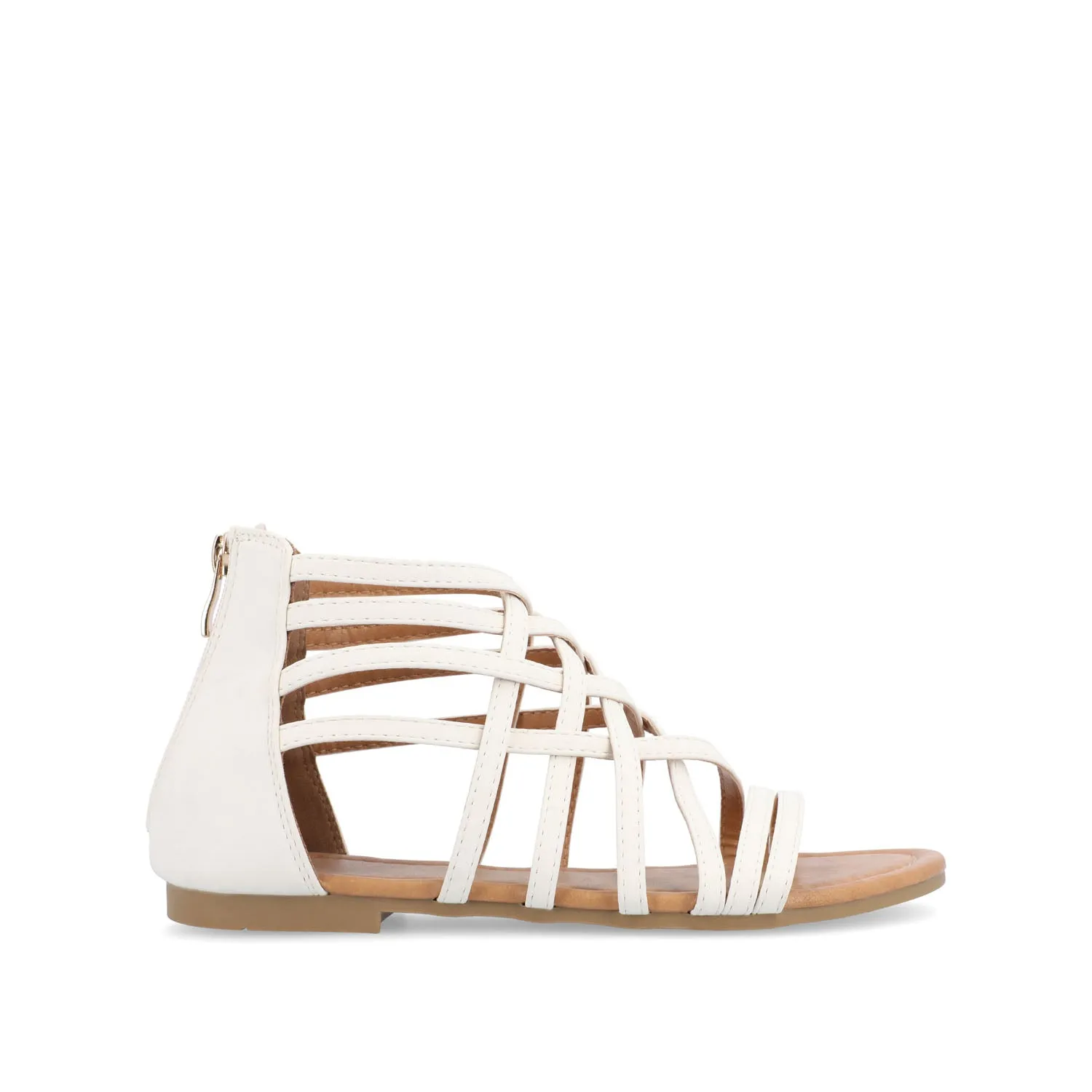 HANNI GLADIATOR SANDALS IN VEGAN LEATHER - White PU sold by Journee Collection