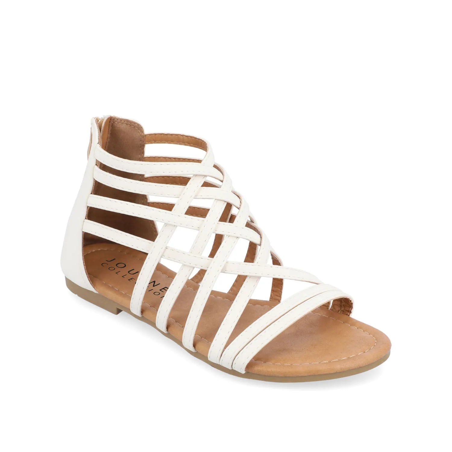 HANNI GLADIATOR SANDALS IN VEGAN LEATHER - White PU sold by Journee Collection product image thumbnail 2