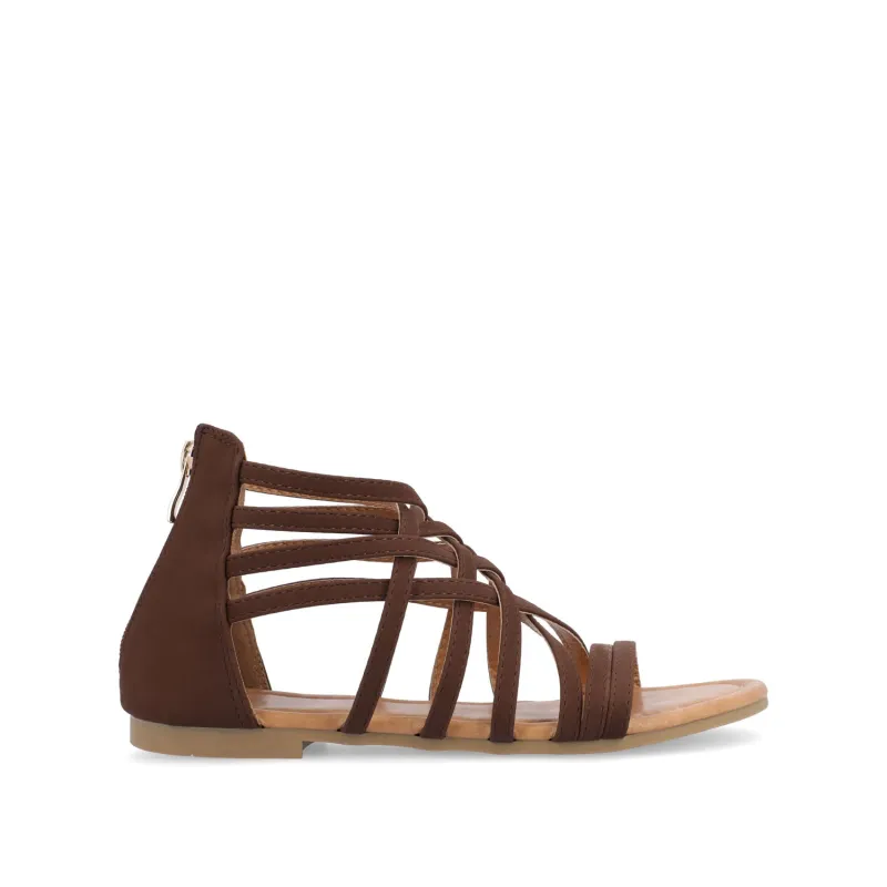 HANNI GLADIATOR SANDALS IN VEGAN LEATHER - Brown PU sold by Journee Collection