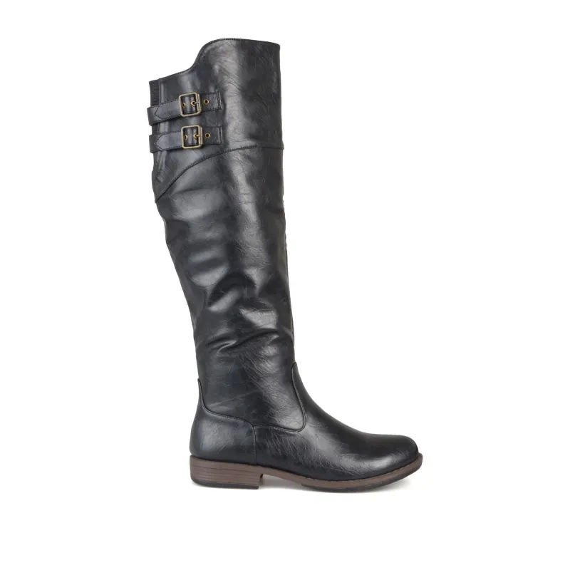 TORI RIDING BOOTS IN WIDE CALF - Black sold by Journee Collection