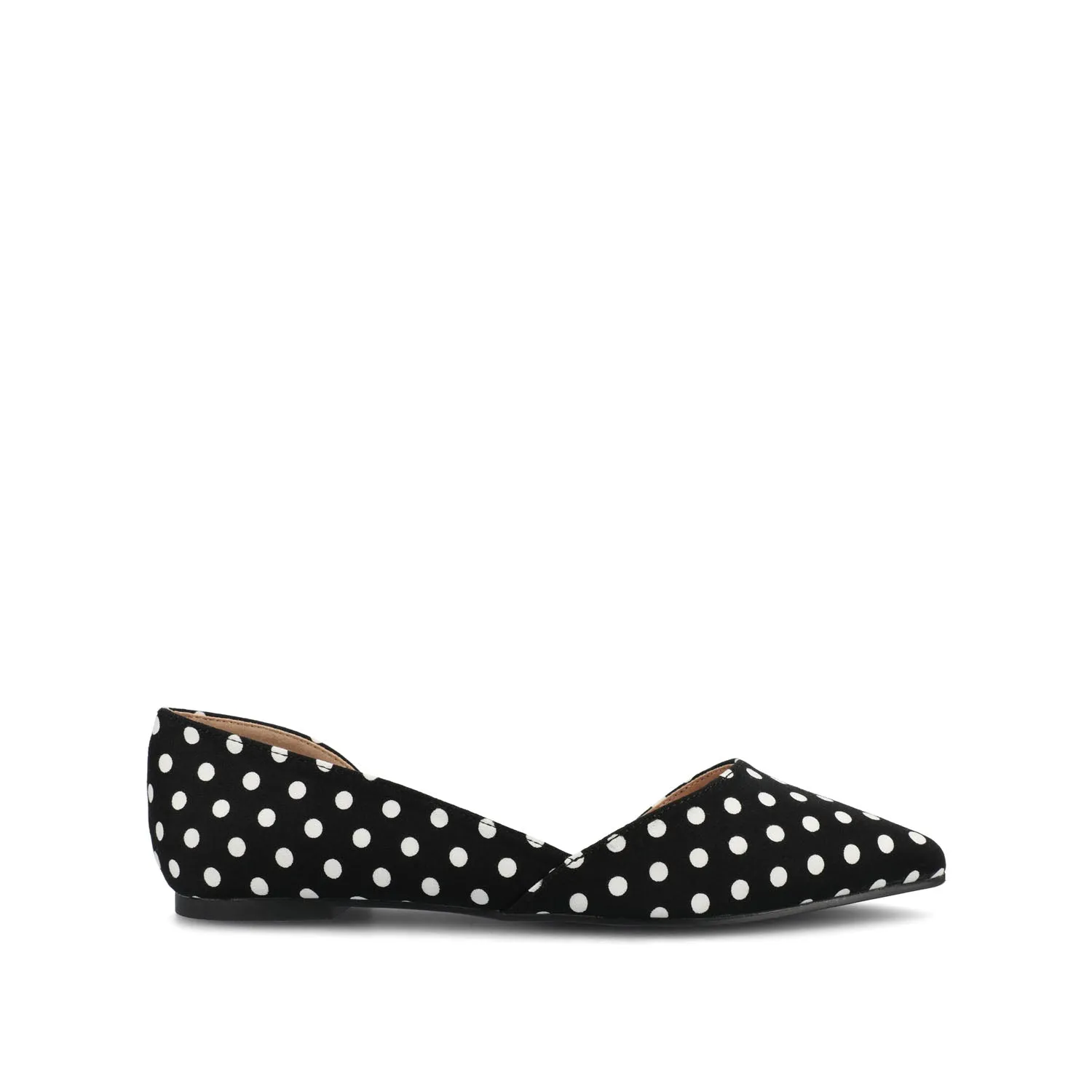 CORTNI D'ORSAY FLATS IN WIDE - Black Dot PU sold by Journee Collection