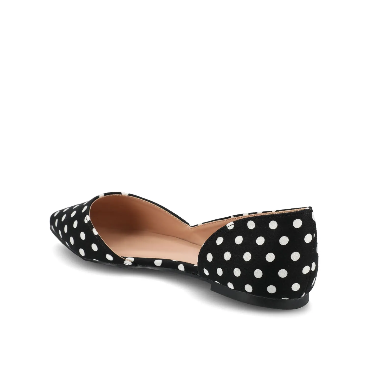 CORTNI D'ORSAY FLATS IN WIDE - Black Dot PU sold by Journee Collection product image thumbnail 4
