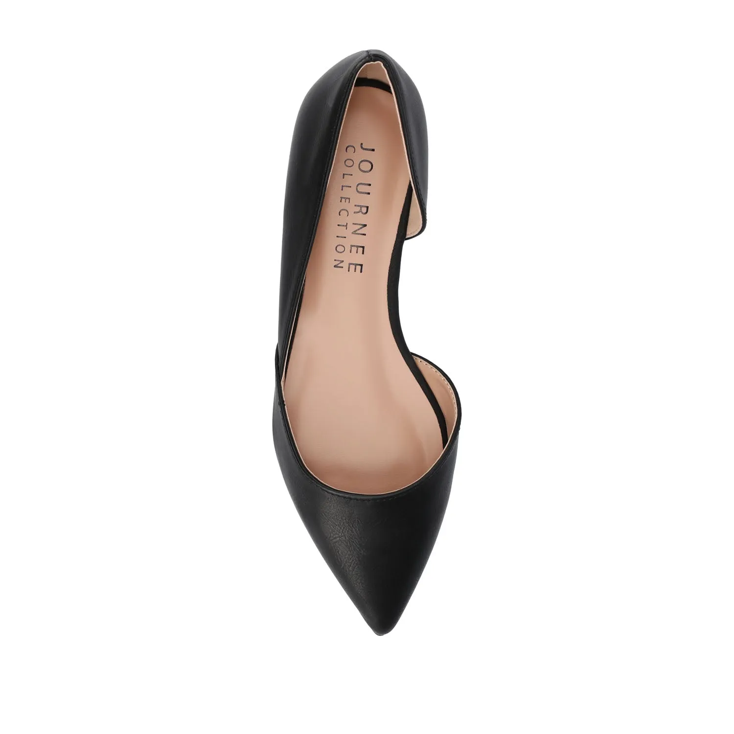 CORTNI D'ORSAY FLATS IN WIDE - Black PU sold by Journee Collection product image thumbnail 5