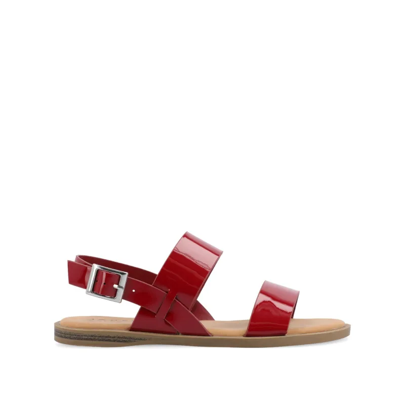 LAVINE MULTI STRAP SANDALS IN STATEMENT - Red sold by Journee Collection