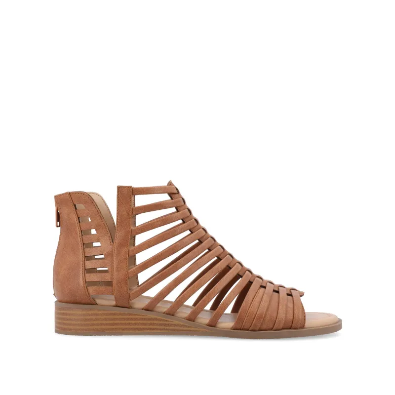 DELILAH GLADIATOR SANDALS IN VEGAN LEATHER - Brown sold by Journee Collection