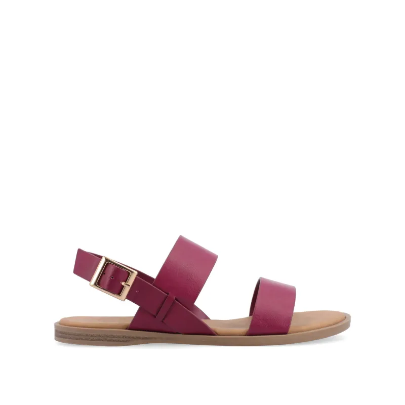 LAVINE MULTI STRAP SANDALS IN STATEMENT - Raspberry sold by Journee Collection