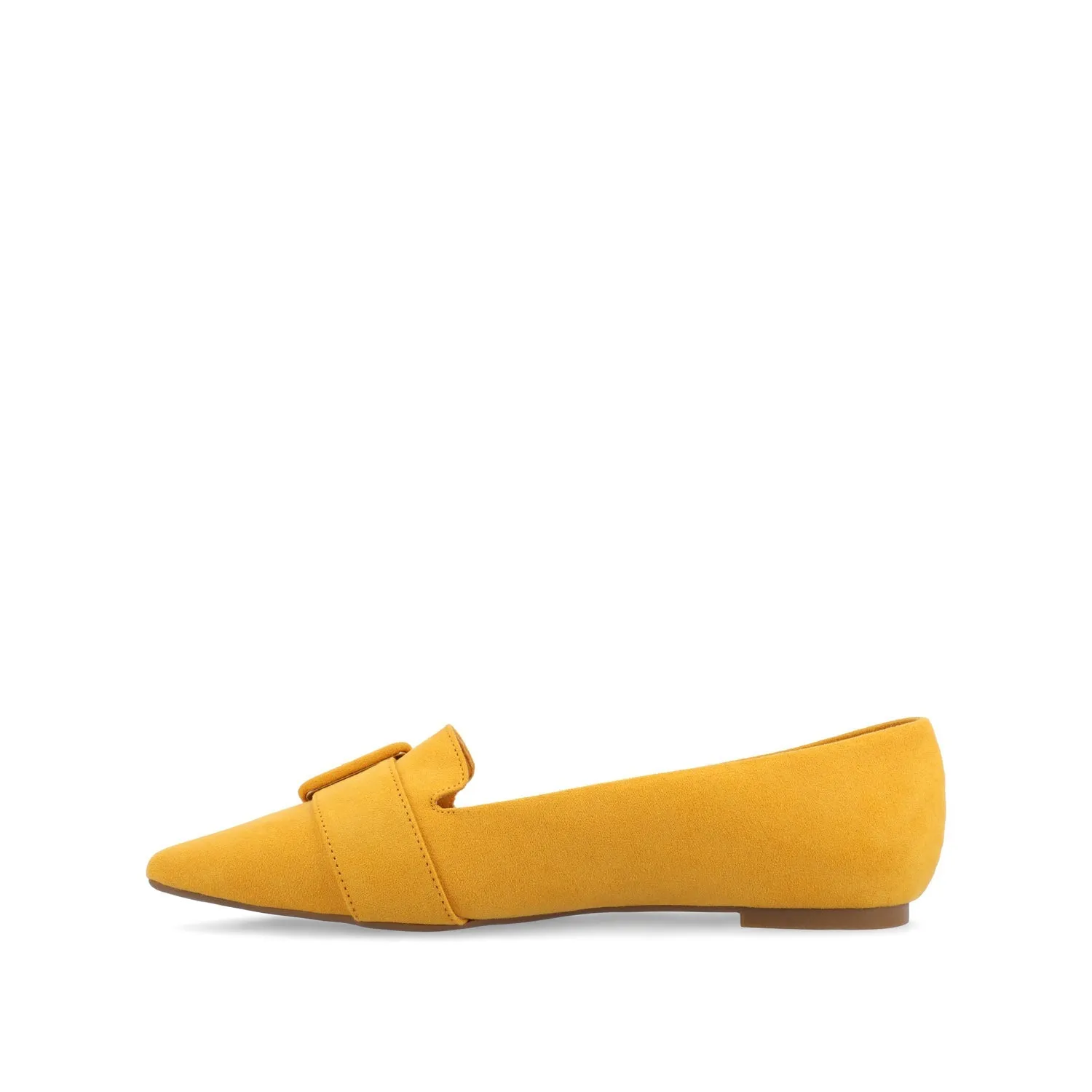 AUDREY LOAFER FLATS IN FAUX SUEDE - Mustard sold by Journee Collection product image thumbnail 3